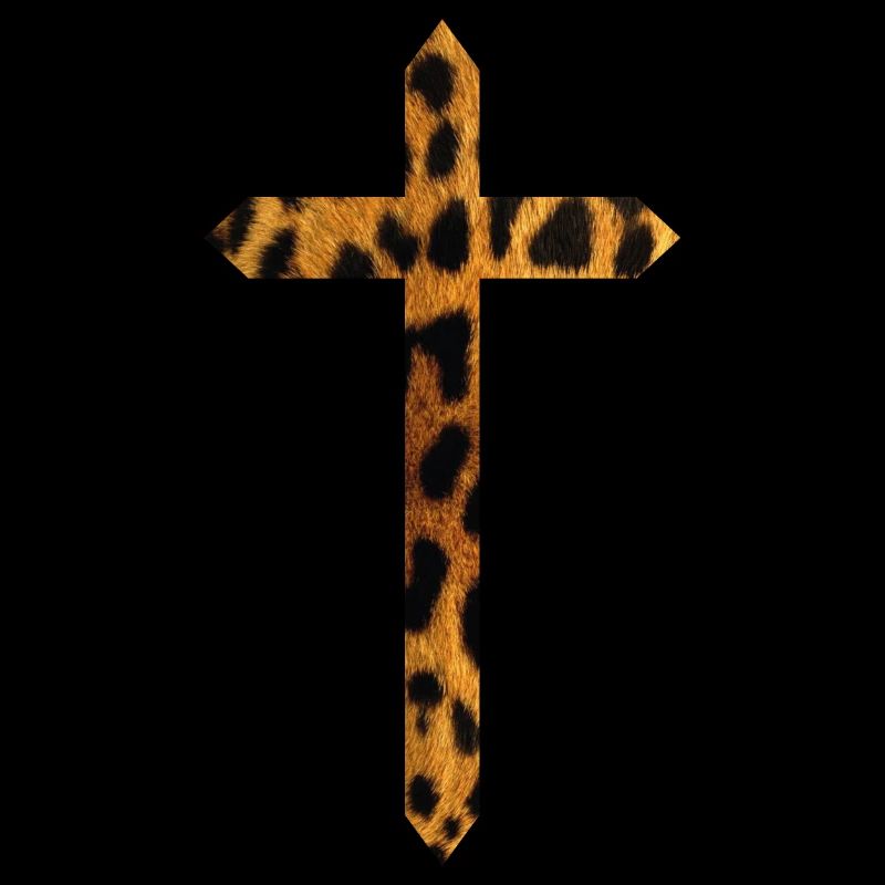 Cross in leopard design
