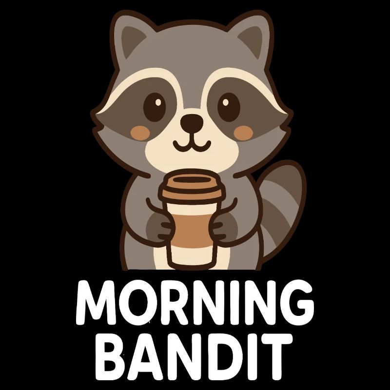 Kuschelraccoon mit Kaffeetasse