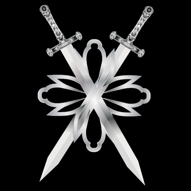 Deux épées ornées d’argent