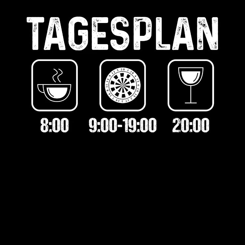 Tagesplan 1 - Dartscheibe -