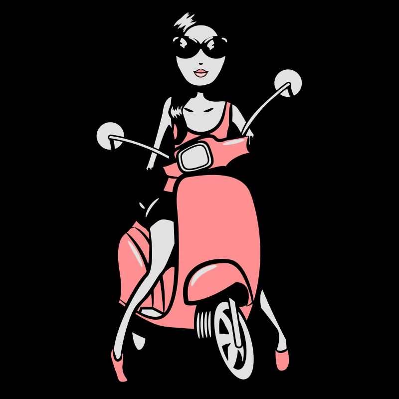 motorroller mädchen style look