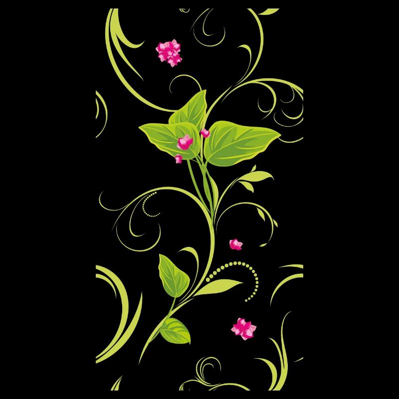 Branche avec des fleurs roses
