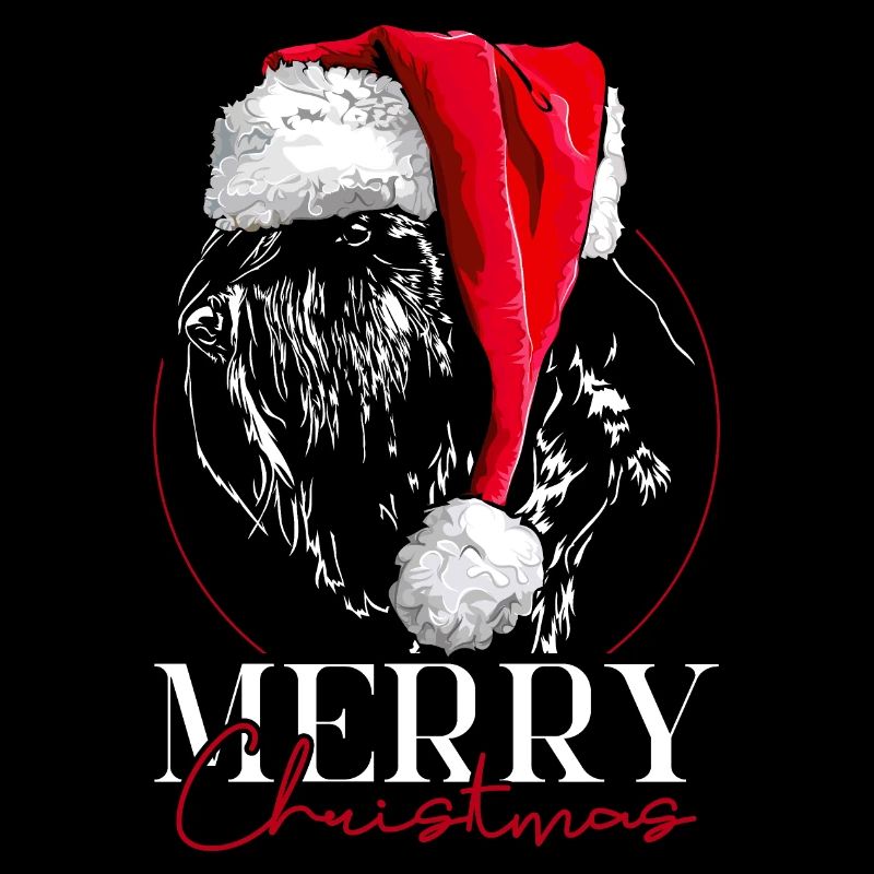 Père Noël GÉANT SCHNAUZER Joyeux Noël Wilsigns