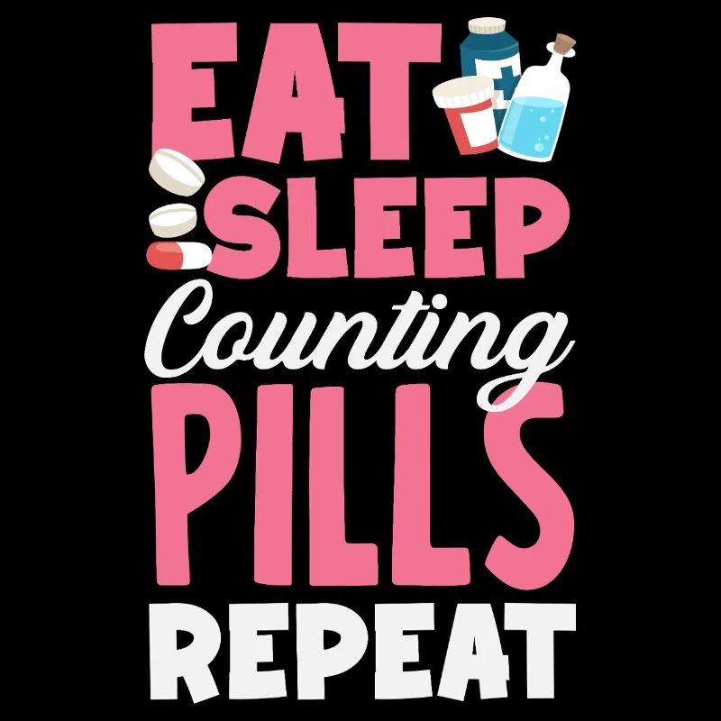 Pharmacien comptant les comprimés alimentaires pour le sommeil