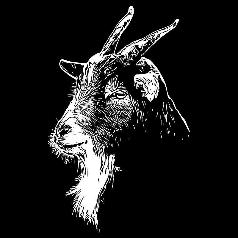 Graphisme minimaliste de silhouette de chèvre