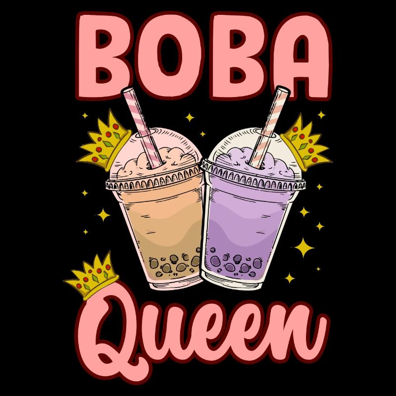 Boba Queen Graphic Tea Lover Tea Drinker Tea Brewi