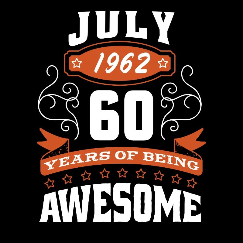 Juli 1962 - 60. Geburtstag Geschenk. Awesome.
