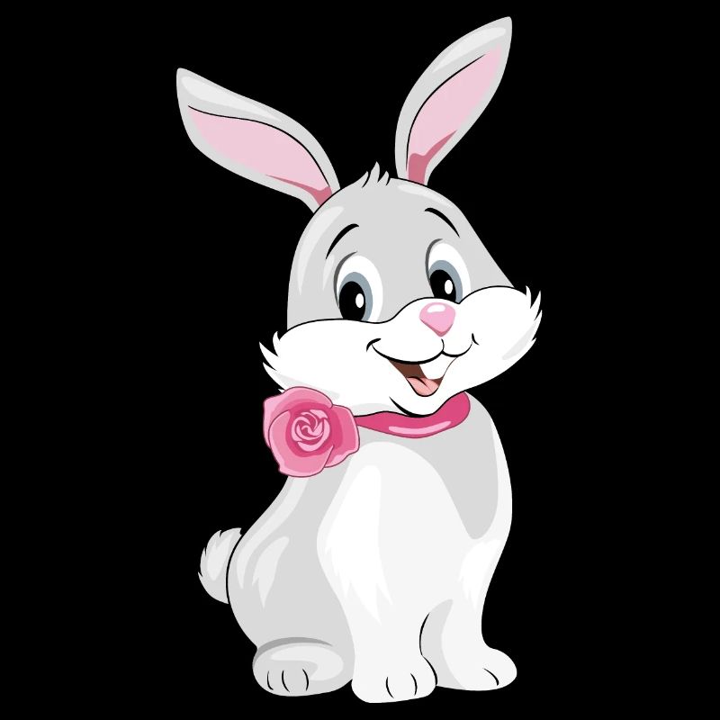 Mignon lapin souriant heureux