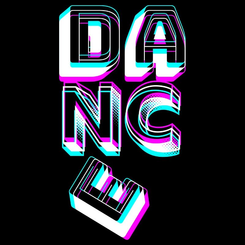 Lettrage de danse en néon. Danseuse Danseuse Danseuse