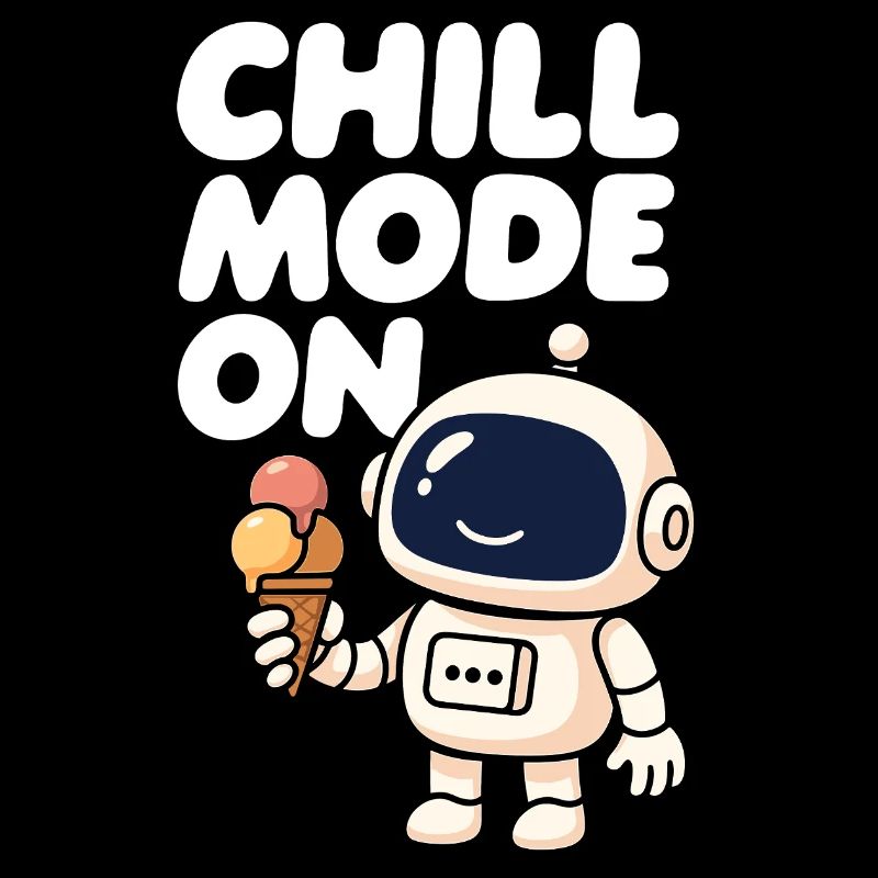 Weltraumroboter mit Eiscreme