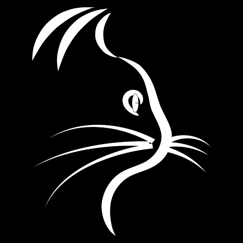 Visage de chat Beau design