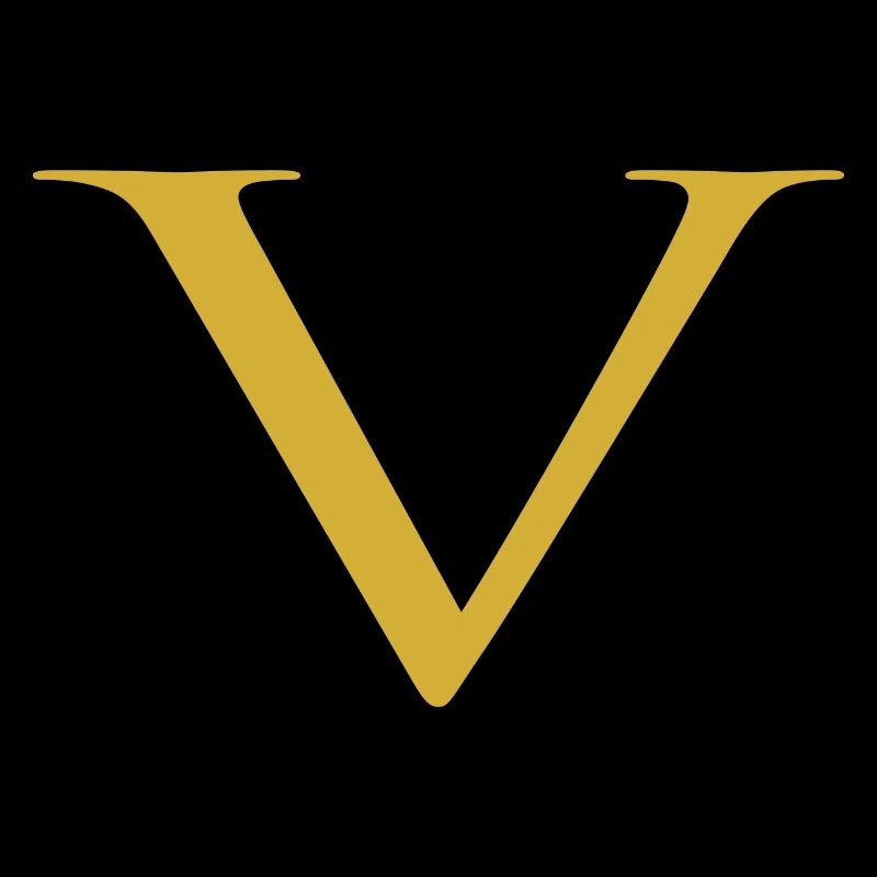 Numéro 5 Chiffre romain V Or