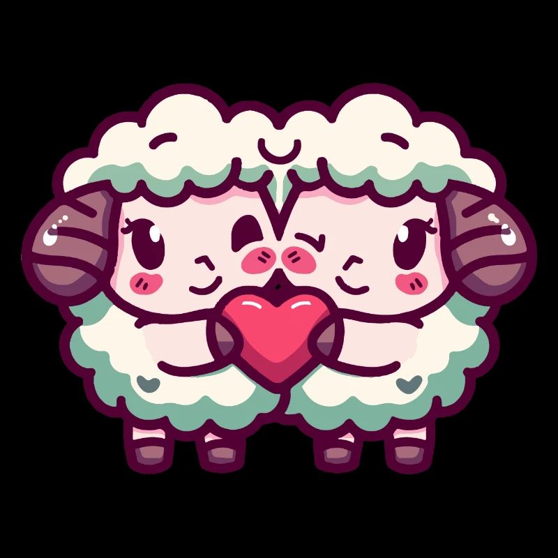Schaf Paar Liebe Valentinstag