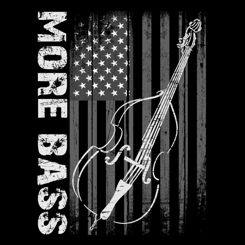 Plus de contrebasse basse avec drapeau américain