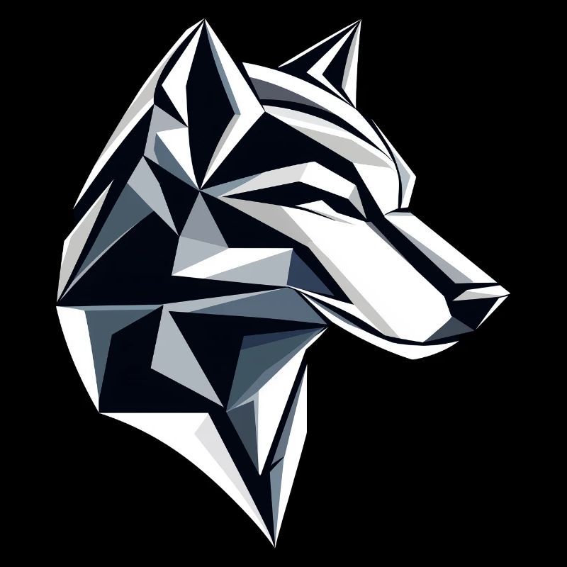 Conception de logo Wolf I Low Poly Art
