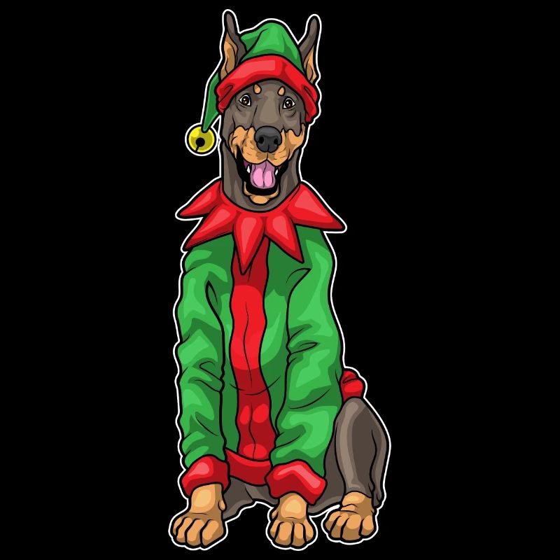 Doberman Lutins de Noël