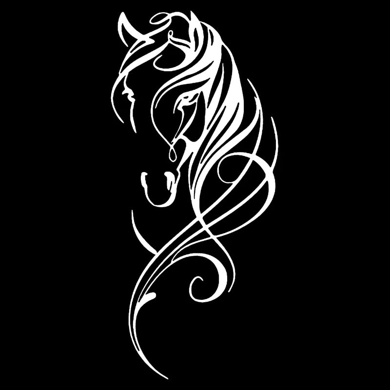 Cheval abstrait blanc