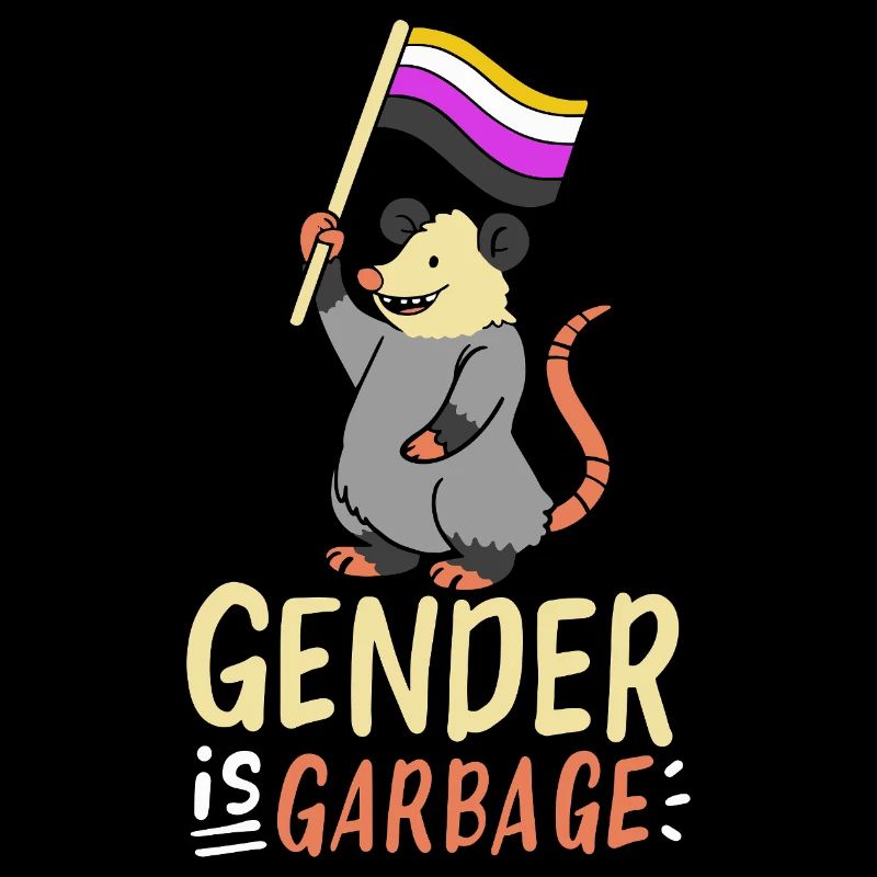 Gender Is Garbage Pride Opossum Design
