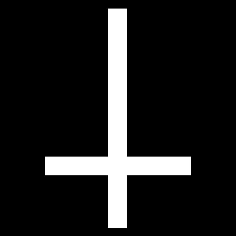 white inverted cross