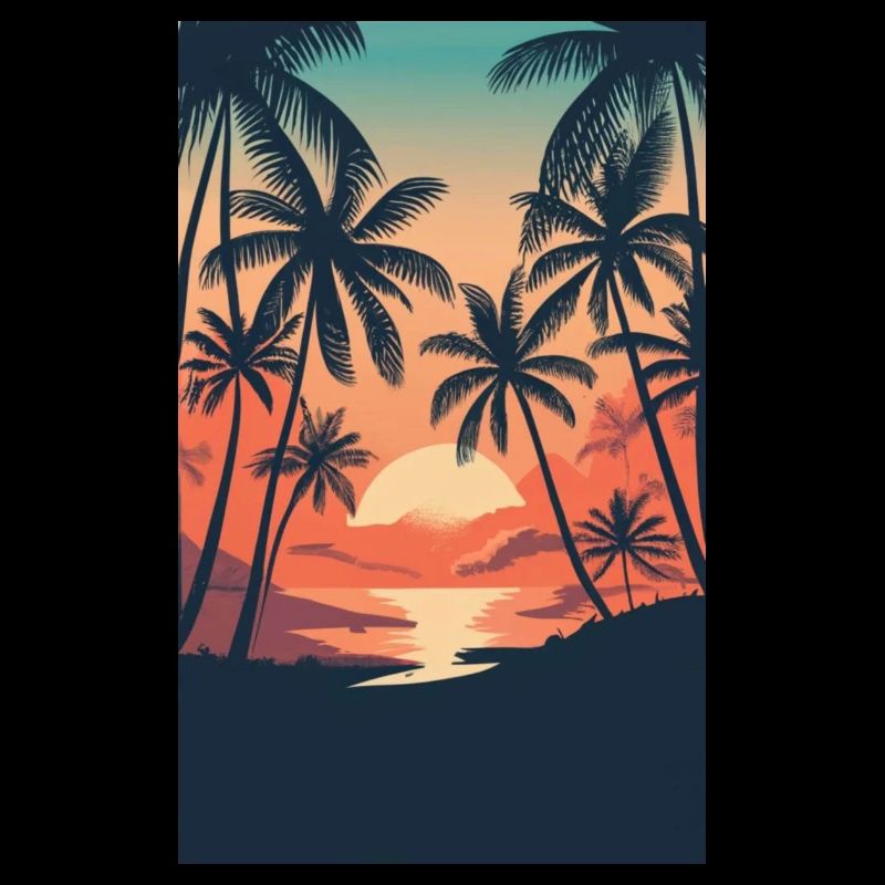 beach palm sea