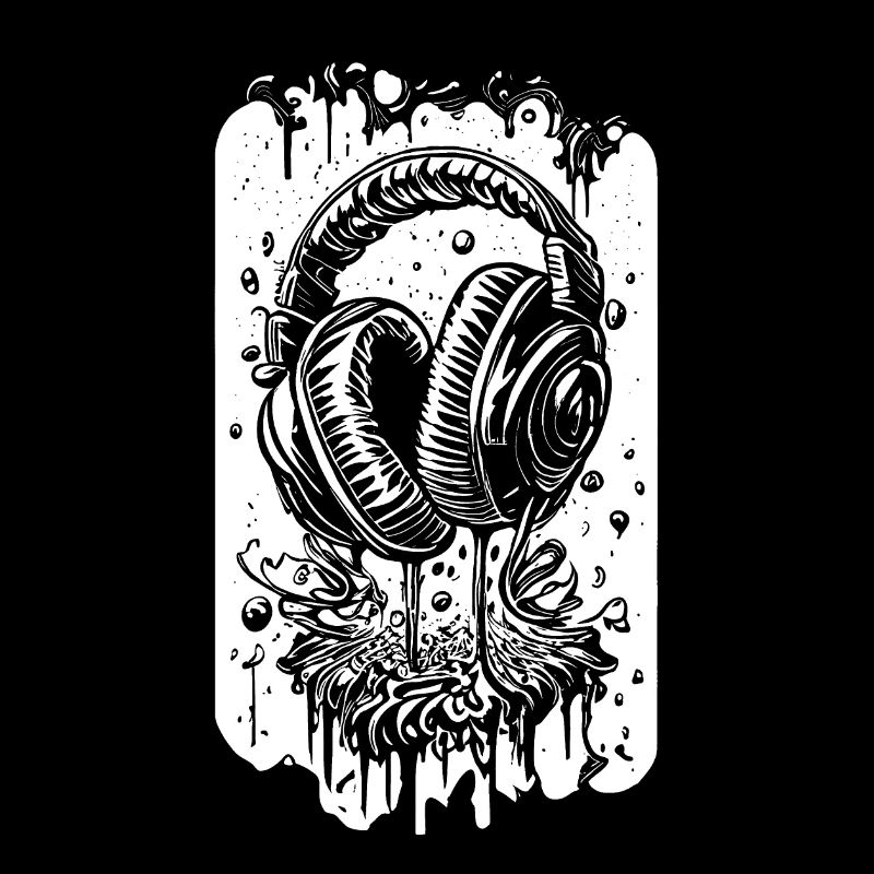 Comic Kopfhörer mit Tropfen