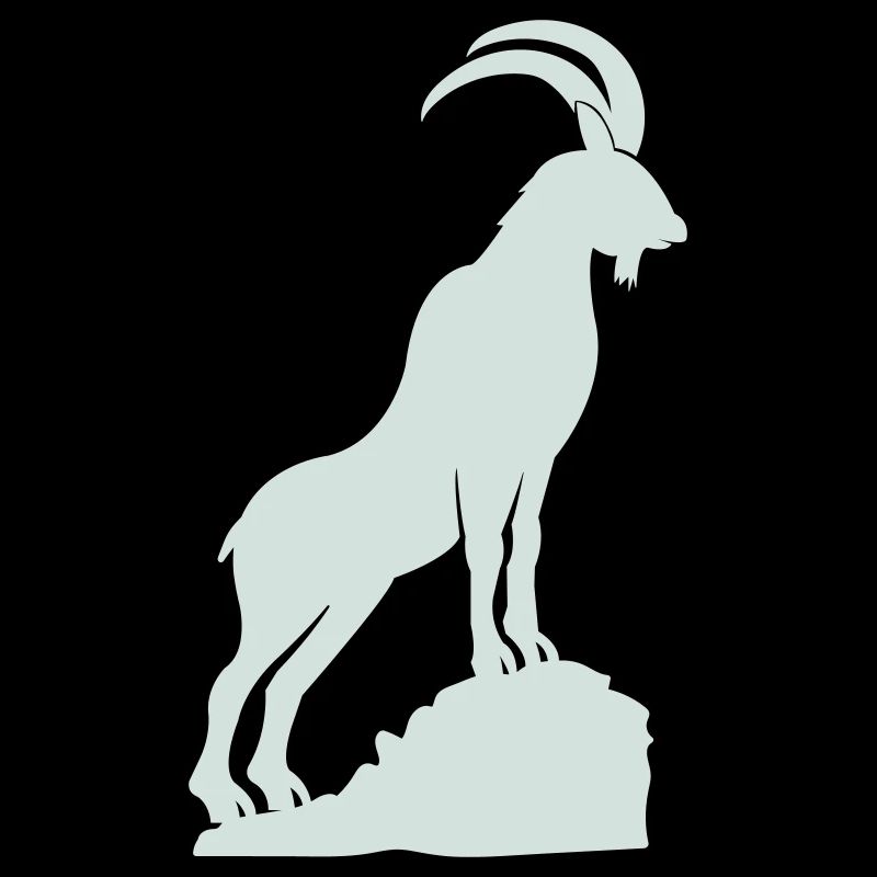 Steinbock Silhouette Berggipfel