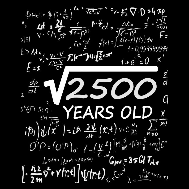 Square root 2500 = 50 years old Birthday