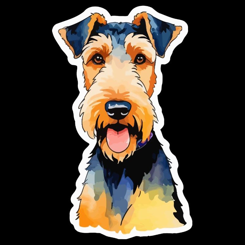 Airedale Terrier Aquarelle