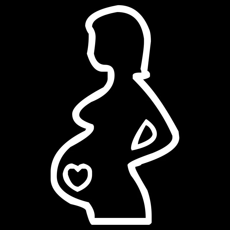Mujer embarazada vientre corazón