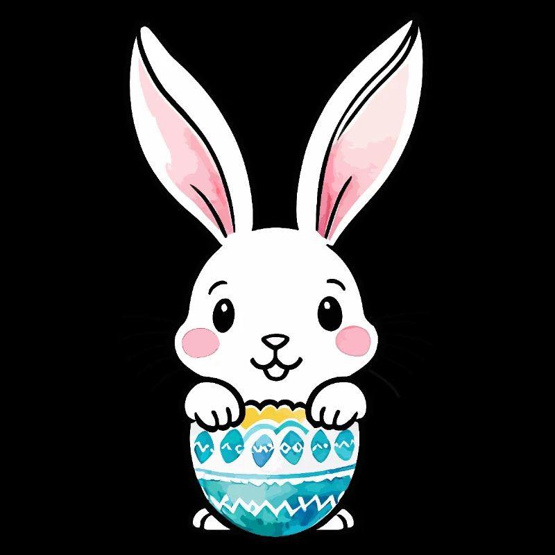 Lapin de Pâques Aquarelle de Pâques