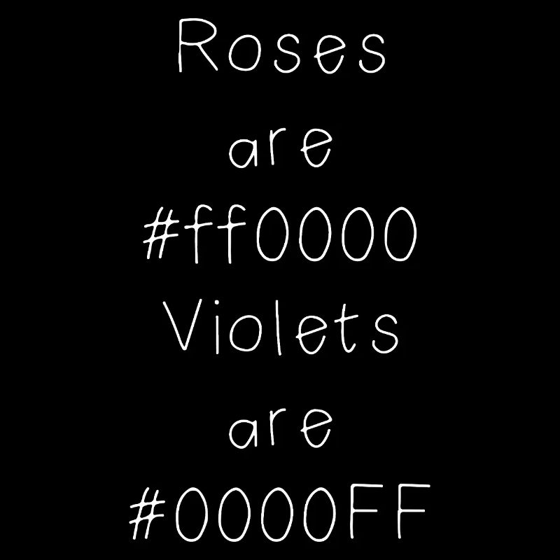 Blague sur le code couleur hexadécimal pour développeurs, codeurs et web...