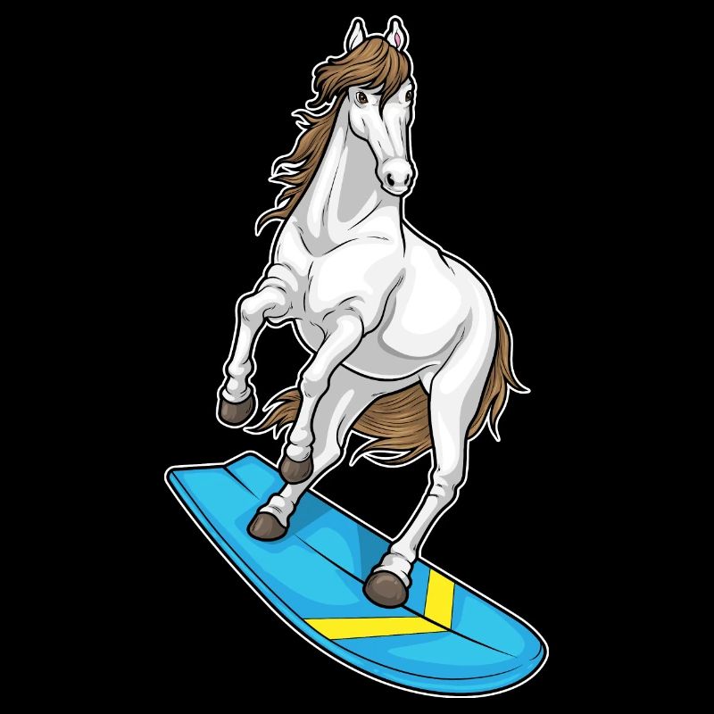 Pferd Surfen Surfbrett Sommer