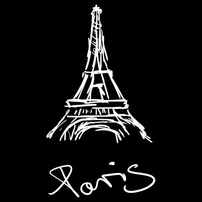 Minimalist Paris Eiffel Tower Illustration