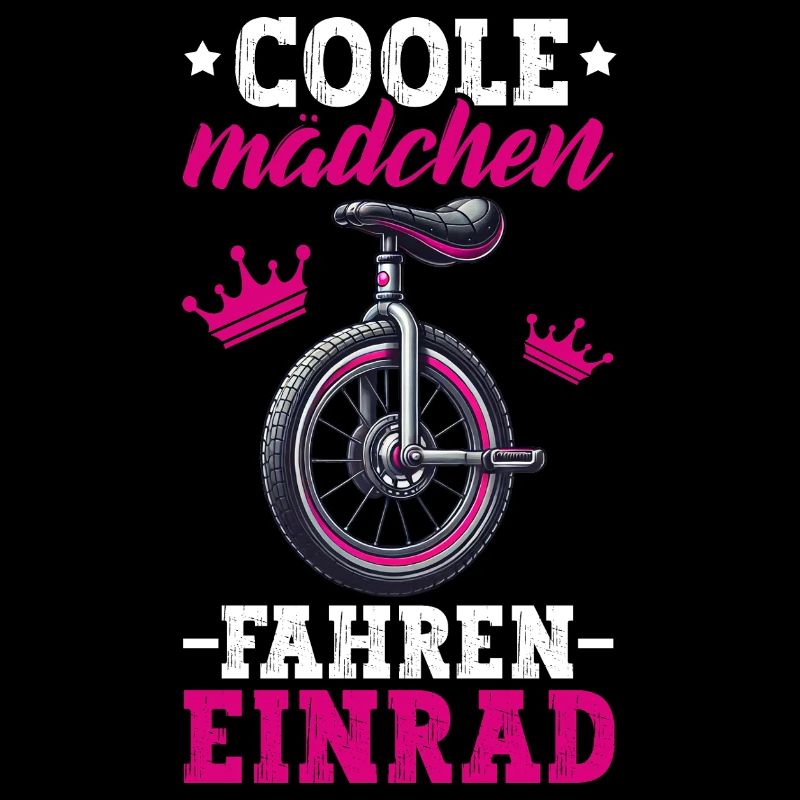 Fille cool en monocycle