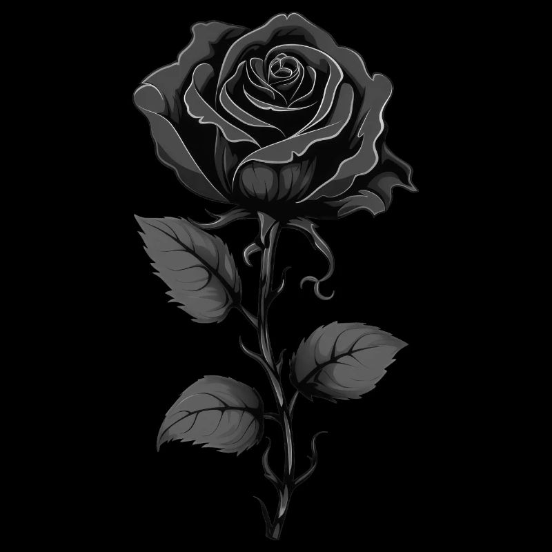 Schwarze Rose Goth