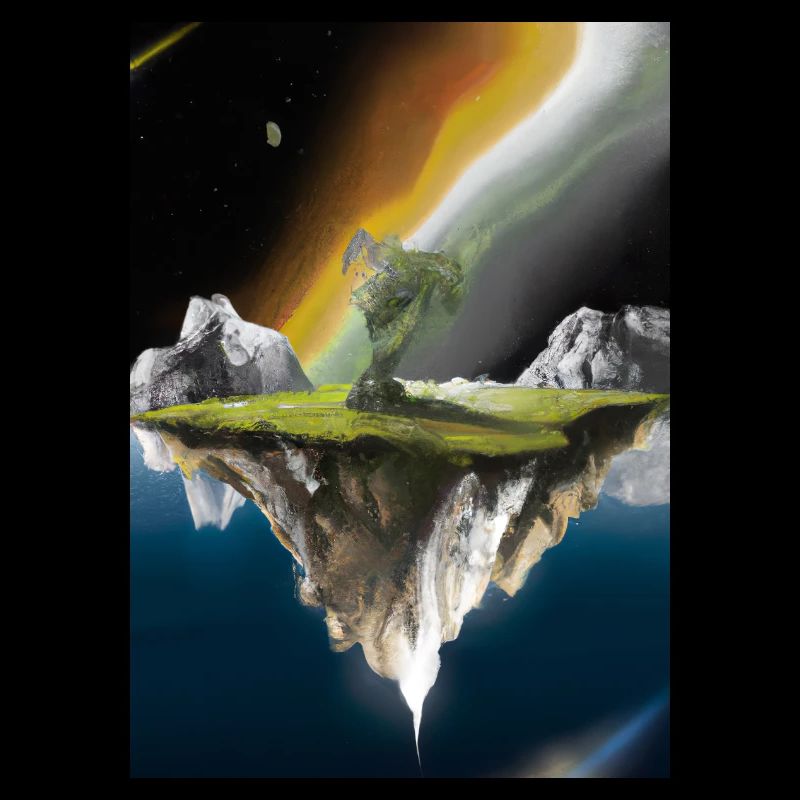 Flying Island Outer Space