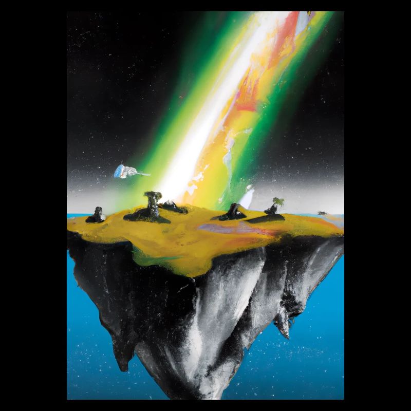 Flying Island Outer Space