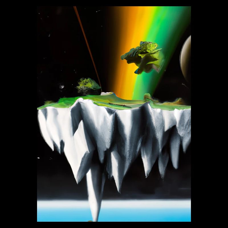 Flying Island Outer Space