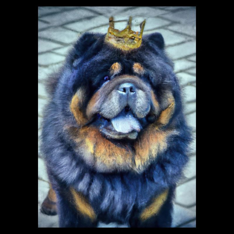 Chow Chow mit Krone