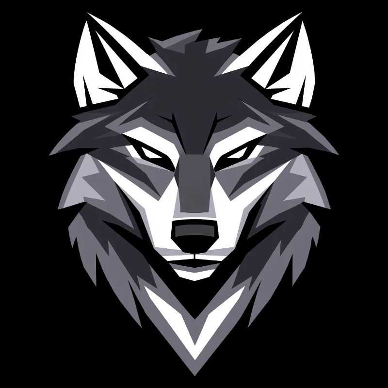 Conception de logo Wolf I Low Poly Art