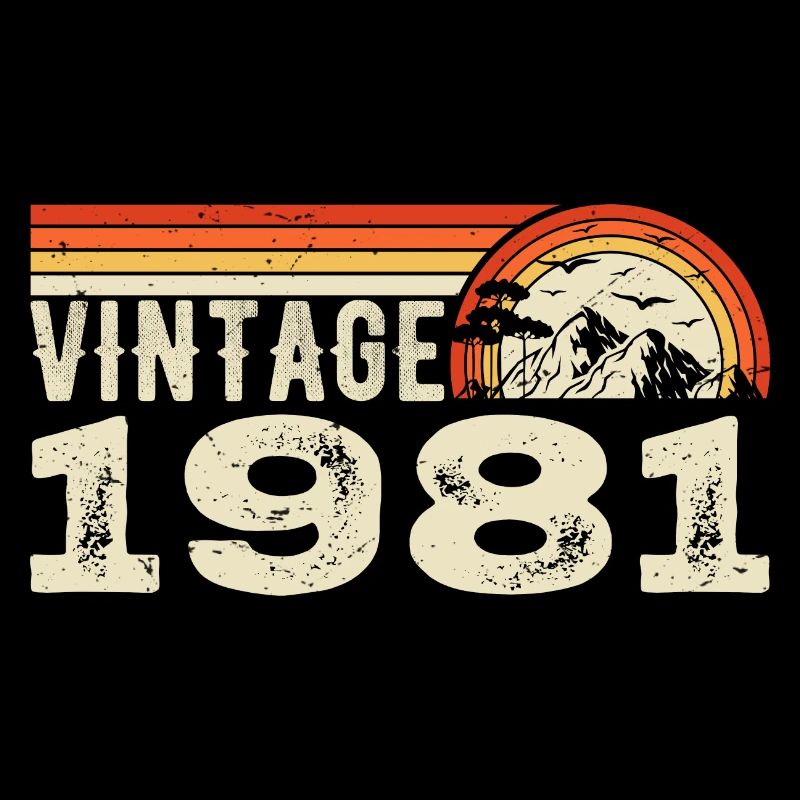 Vintage 1981 Cadeau Anniversaire 1981 Rétro 1981