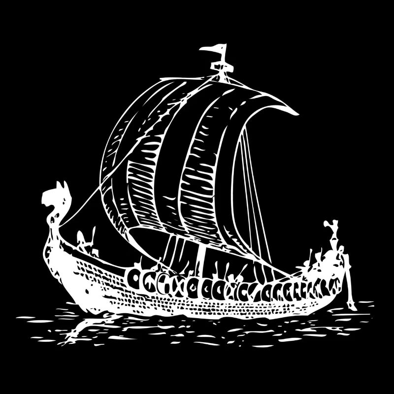 Wikinger Vikinger Schiff Drachenboot