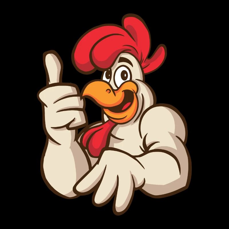Rooster Chicken Hen Muscles Thumbs Up