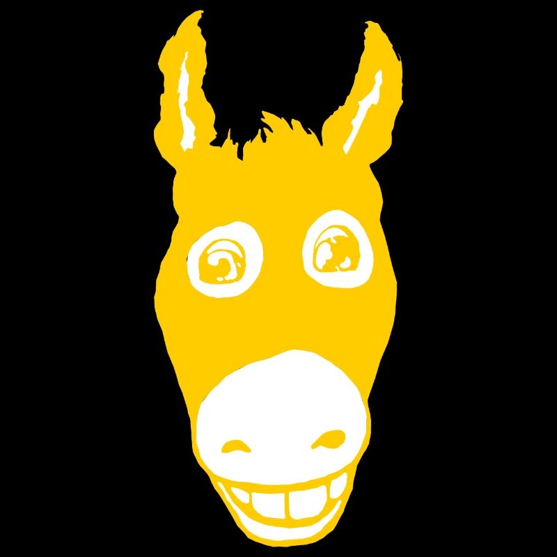 Jaune âne souriant