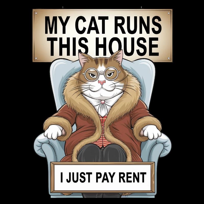 Mon chat dirige cette maison, je ne paie que le loyer