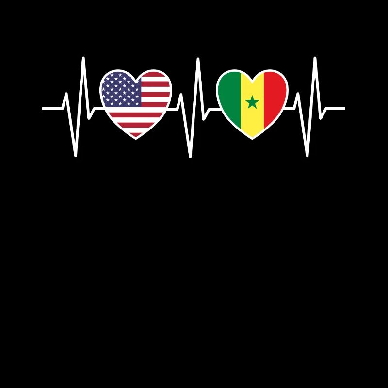 Drapeaux des États-Unis et du Sénégal Drapeau sénégalais