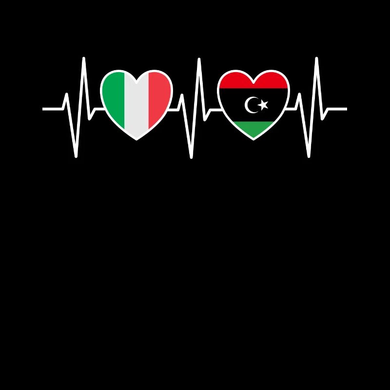Italie et Libye Drapeau libyen Drapeaux