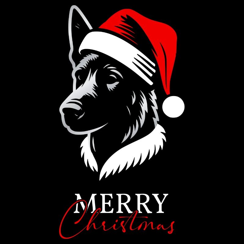 Malinois Joyeux Noël, Tête de Chien