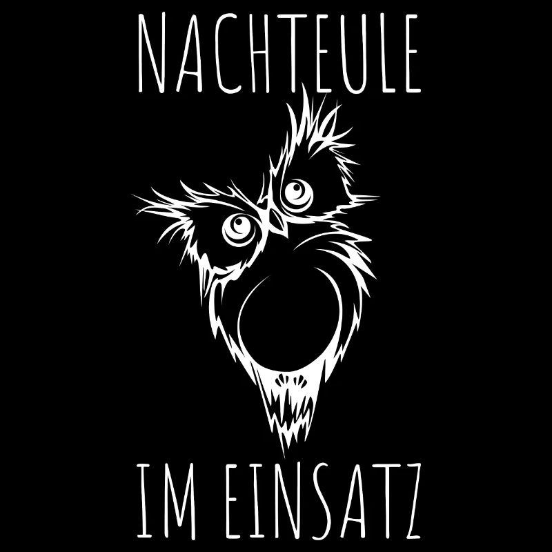 Nachteule im Einsatz Eule Müde Krankenschwester