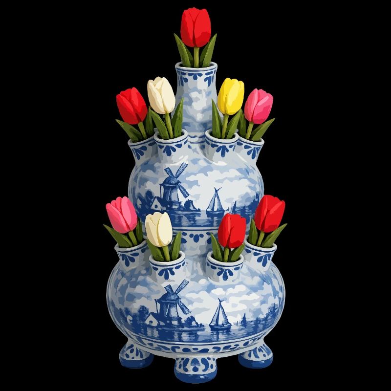 Delft Tulip Vase Motif